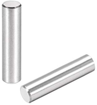 sourcing map 25 st. Passstift 304 rostfritt stål cylindriskt hyllstödstift fästelement silver ton 6 mm x 25 mm