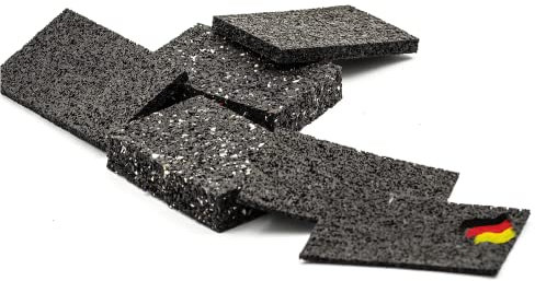 24x Terrassenpads [6mm] 60x90 mm in unterschiedlichen Stärken aus Gummigranulat - verwendbar als Poolunterlage, Bautenschutzmatte - Gummimatte Pads als Unterlegplatten (Gummiunterlage)