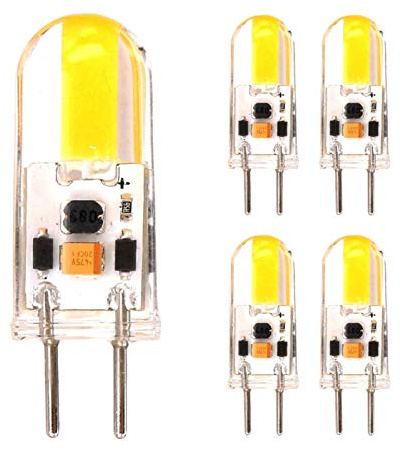 ANTYX 3W COB LED GY6.35 (Eq. A 20W alogeni) dimmerabile 12V AC/DC 5-Pack (Colore : Bianco Caldo)
