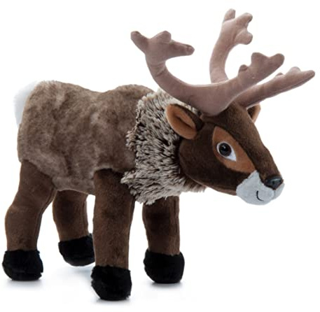 The Petting Zoo Reindeer Stuffed Animal Plushie, Gifts for Kids, Wild Onez Zoo Animals, Zoologee Reindeer Plush Toy 12 inches