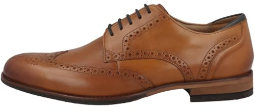 Clarks Craft Arlo Limit Brogue Scarpe in Pelle Nera, Marrone, 44 EU