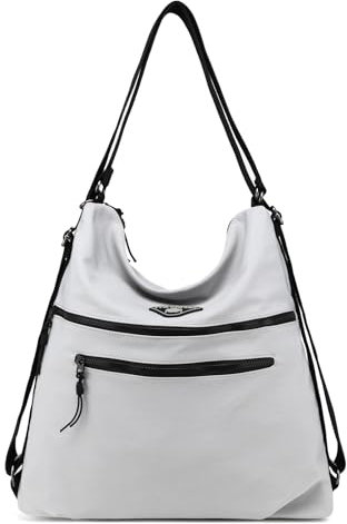 Travistar Damen Nylon Schultertasche Rucksack Groß Handtasche Rucksacktasche Vintage Damen Umhängetasche Anti Diebstahl Tasche Damen Hobo Bag Crossbody Bag für Schule Shopping Reisen sportlich