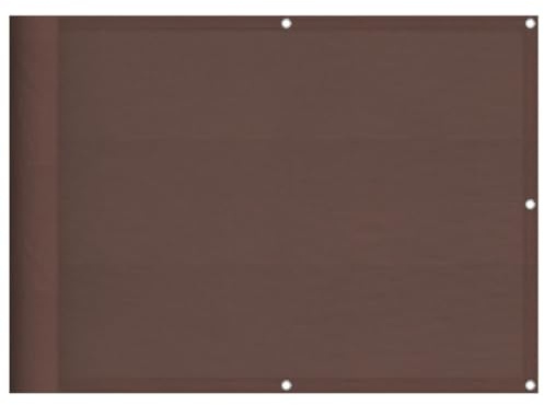 vidaXL Paravento da Balcone Marrone 75x1000 cm 100% Poliestere Oxford