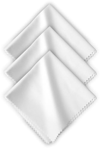 NIUQIGE Pack de tres gamuzas de microfibra para limpieza de gafas 20x20 cm - Calidad óptica para gafas, smartphones, pantallas - 3X gamuza de microfibra en óptica