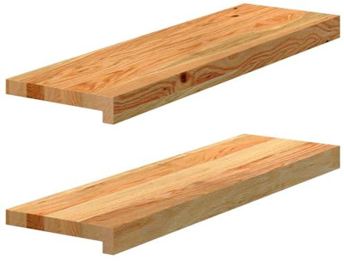 vidaXL Fensterbänke 2 Stk. Hellbraun 70x20x2 cm Massivholz Eiche, Fensterbrett, Holz Treppenstufe, Holz Fensterbrett, Fensterbank Eichenholz