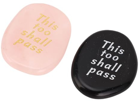 Diyeeni Piedra Grabada, Piedra de Palma Decorativa Esto También Debe Pasar Patrones para el Acuario de Baño de la Sala de Estar