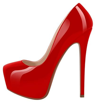 Meinabsatz Escarpins classiques à talons hauts pour femme - Chaussures de soirée Stiletto, rouge, 42 EU