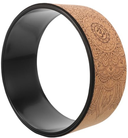 ABOOFAN Ruota Yoga in Tpe e PU Soft Cork Supporto Resistente per Stretching Schiena Allenamento Pilates e Rilascio Tensione Adatta Tutte le Fisicità Migliora Flessibilità e Tonificazione