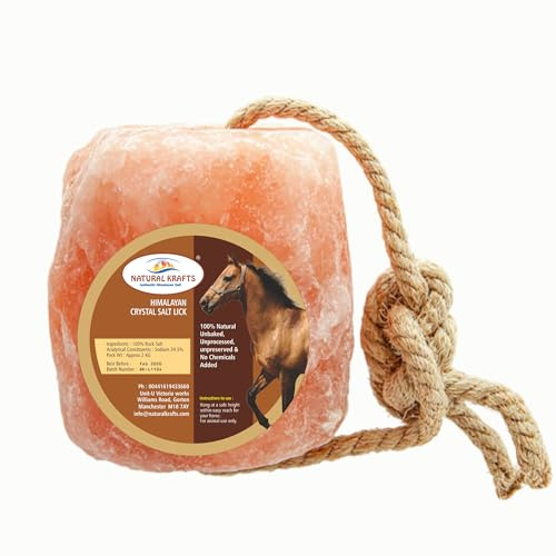 Himalayan Salt Lick Food Supplement Meduim Size Suitable For Horses Livestock Cattle Other Animals 2-3 KG Salt Lick with Rope From Punjab Pakistan