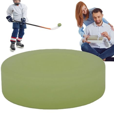 Genérico Dischi da hockey che si illuminano al buio | Dodgeballs Sportivi Verdi, Palline Brillanti, Forniture per Giochi di Hockey su Ruote per interni ed esterni