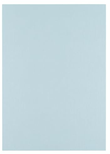 Vaessen Creative Cardstock Linnekartong A4-25 st. Glacier (Blå) - Hantverkskartong 250 g - för Pyssel, Scrapbooking, Klippbok och Presentförpackningar - Tungvikt, Rivtåligt