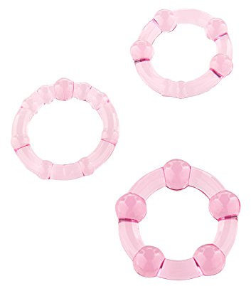 GRUTINET ANELLO FALLICO STAY HARD - THREE RINGS - PINK