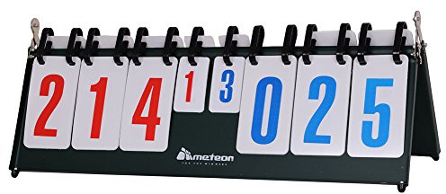 meteor Tabellone segnapunti Score Flipper Flipper Tavolo Scoring Board Portatile Multifunzionale Sport Giochi Pallavolo Pallacanestro Ping-Pong (1-30 Punti) (1-999 Punti)