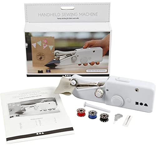 Creativ 46143 Hand-Nähmaschine, 20,5 cm lang, 3,5 cm breit, weiß, 6,7 cm hoch