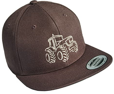 Baddery Traktor Mütze für Männer und Frauen | Trecker Cap Damen & Herren | Landwirt Arbeitskleidung | Bauer Kappe (Braun - One Size)