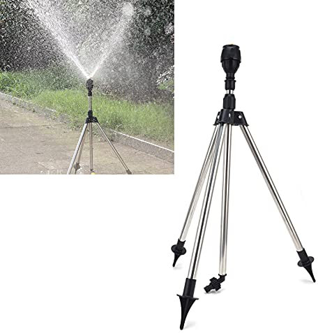 Rotating Tripod Sprinkler, Garden Sprinkler 360 Degree Telescopic Tripod Sprinkler, Rotating Pulsating Sprinkler Lawn Sprinkler Large Area, Water Sprinkler For Garden Agricultural Irrigation
