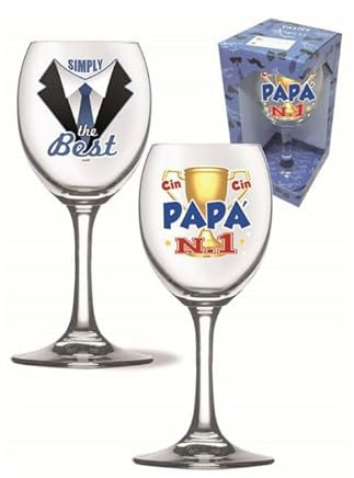 VARZI Selezione Cartoleria 1956 Calice Vetro Festa Del Papà Con Dedica Assortito