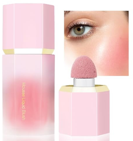 Liquid Blush Makeup, Soft Cream Blushers for Cheeks Make Up, Blush Stick Natural Looking Color Long-Wearing Smudge Proof, Waterproof Lightweight Blush Makeup, Cream Blusher for Mature Skin (Mystery)