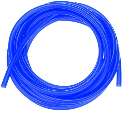 M METERXITY Silicone Tubing, 1/8(3mm) ID x 3/16(5mm) OD Silicone Rubber Vacuum Tube, 10ft(3 M) High Temp Water Air Hose Pipe for Pump/Liquid Transfer/Home Brewing/Winemaking [Blue]