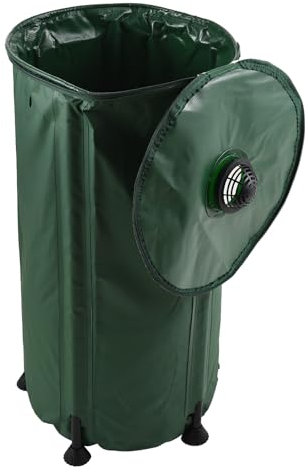 Barril de Lluvia Plegable Portátil, Tanque de Almacenamiento de Agua de 100 litros, Kit de Barril de Recolección de Agua de Lluvia, Lona de PVC 500D, Filtro de Bajante, Válvula