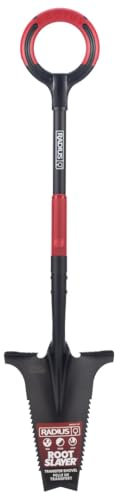 ROOTSLAYER - VENTEO - Bêche PROFESSIONNELLE multifonctions 6en1 RootSlayer - Manche 360 - Adulte - Noir - Lame tranchante - Dents crantées