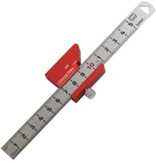UTTASU Escuadra para carpintería con regla de acero de 150 mm y tope de posicionamiento ajustable