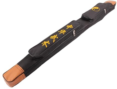 BTYQKZVPM Borsa per Scherma, Borsa for Spada Tai Chi a Strato Singolo con Tasche, 106 cm/110 cm, Nero Viola(Thickened Model (Black),110cm)