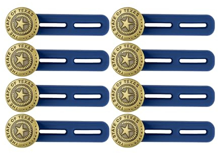 Rallonges de Ceinture, Extendeurs à boutons, Jeu de 8, Extension de Bouton en Silicone pour pantalons jusqu'à 50 mm, Boutons rétractables, Rallonges de taille ajustables pour jeans et pantalons