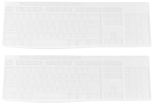HOMSFOU Silikon Tastaturabdeckung Für Mk270 Flexible wasserdichte Tastaturfolie Staubschutz Für Büro Und Zuhause 2 Stück Transparent 17.32X5.71X0.08 Zoll