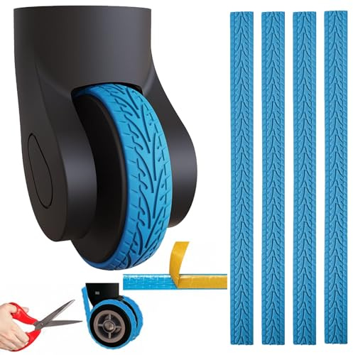 4 Pezzi Copricerchi per bagagli, Bagaglio Viaggio Copriruota, Ruote Per Bagagli Copertura Silicone, Antiscivolo con Cancellazione del Rumore, per Applicabile per Ruote Girevoli, Ruota per Valigia