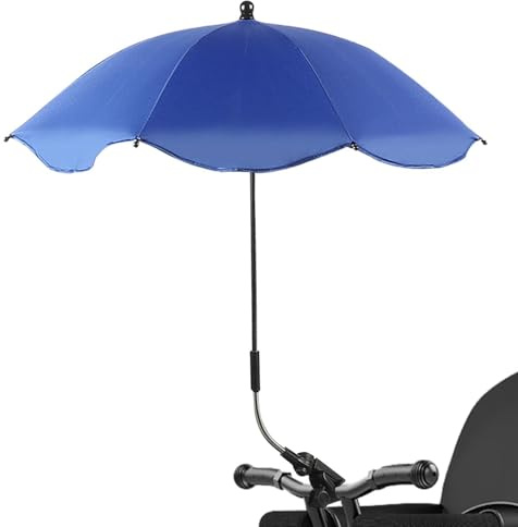 Sombrilla para cochecito de bebé, ajustable, con abrazadera, protección UV, sombrilla para cochecito con soporte universal