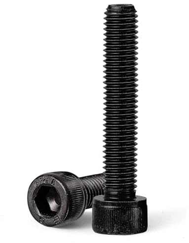 GuoYomm 3 tornillos cilíndricos M12 x 140 mm con hexágono interior, acero al carbono de 12,9 grados, tornillos hexágono interior, rosca completa, DIN 912, óxido negro