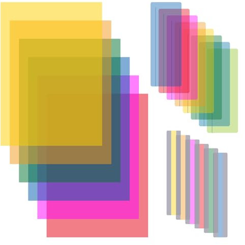 20 Pcs Coloured Dyslexia Overlays, 3 Sizes Of Overlays For Reading Dyslexia, Dyslexic Overlay Sheets For Children, Dyslexia Aids For Highlighting And Reducing Visual Stress