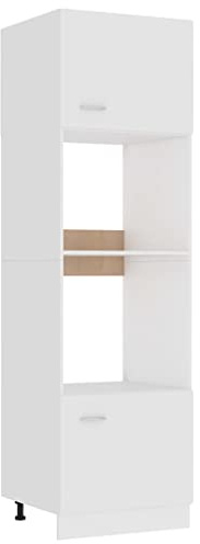 Générique Armoire à Micro-Ondes Lyon Blanc Bois d'ingénierie, Meubles, Armoires & Meubles de Rangement, Meubles de Cuisine, Blanc, (Poids 56.7KG)