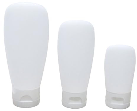 FOMIYES Flacons De Sous-emballage Vides En Silicone 3pcs 30/60/100ml Bouteilles Rechargeables Pratiques Et Anti-fuites Pour Cosmétiques Voyage
