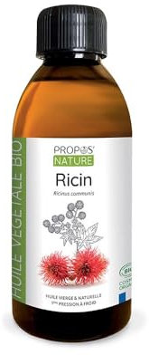 Olio di ricino biologico - 100% puro e naturale - 200 ml - PROPOSE NATURE