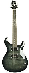 IYV 6 String IP-350 TBK PRS Solid-Body Electric Guitar, Trans Black