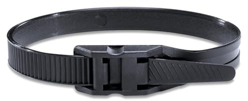 HellermannTyton - Förpackning med 100 stycken svarta halsband PA66, 265 x 9 mm, ROBUSTO LPH275