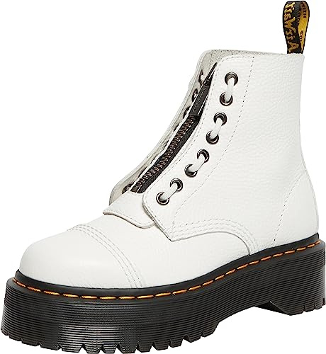 Dr. Martens 15265001 Jadon Polished Smooth, Låga Strängskor Brogue Män, White Milled Nappa, 41 EU