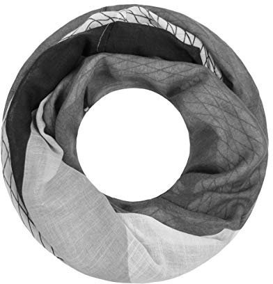 Majea Damen Loop Schal - Streifen Muster, schwarz Damen Artikel-Nr.441237