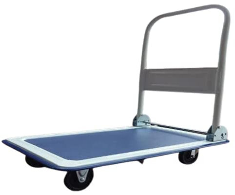 GRIMA Carrello Pieghevole in Acciaio con Piattaforma Industriale - 4 Ruote da Officina, Pianale di Trasporto con Capacità 150 kg