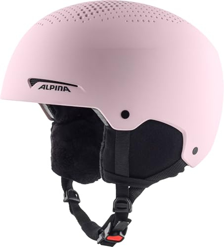 ALPINA ARBER Skihelm mit Visier, Rose matt, 51-55 cm