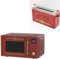 Kaiser Empire M 2530 RotEm Mikrowelle 25L Mikrowellenherd mit Heißluft Grill 25 Funktionen + Retro Toaster T 4000 RotEm, 6 Toaststufen, Auftaufunktion, Aufwärmfunktion, Brötchenaufwärmrost