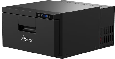 Yolco CB21a Kompressor Kühlschublade 21L – Tragbarer Mini Auto Kühlschrank mit Kühl- & Gefrierfunktion 12V/24V DC & Steckdose, bis -18°C