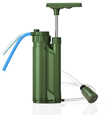Bomba de filtro de agua de ósmosis inversa portátil para exteriores, sistema de purificación de agua, equipo de supervivencia para camping, senderismo, viajes, preparación de emergencia