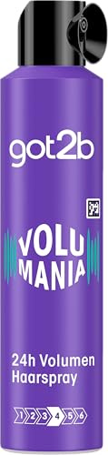 GOT2B Volumania Halt 4 Hair Spray (300 ml), Volumising Hair Spray for Instant Volume without Weigh Down for up to 24 Hours, Volume Spray Protects Hair from Drying Out