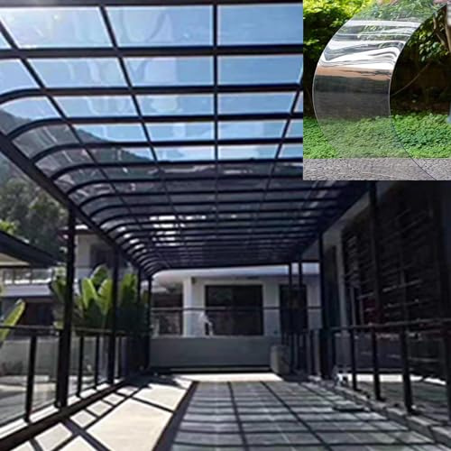 Transparenta växthuspaneler i polykarbonat – 1,6 x 1,0 m utomhus baldakin takpaneler för innergårdar balkonger carportar och solrum – glasersättningsskjul paneler