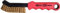 KS Tools 201.2322 Brass wire brake saddle wire brush 2 rowed, straight