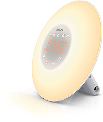 Philips Wake-up Light, Sunrise Simulation, 2 Natural Sounds, FM Radio & Bedside Lamp, HF3505/60