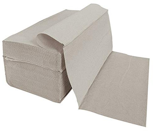 5000 Stück Papierhandtücher Natur 25x23 cm ZZ-Falz recycling